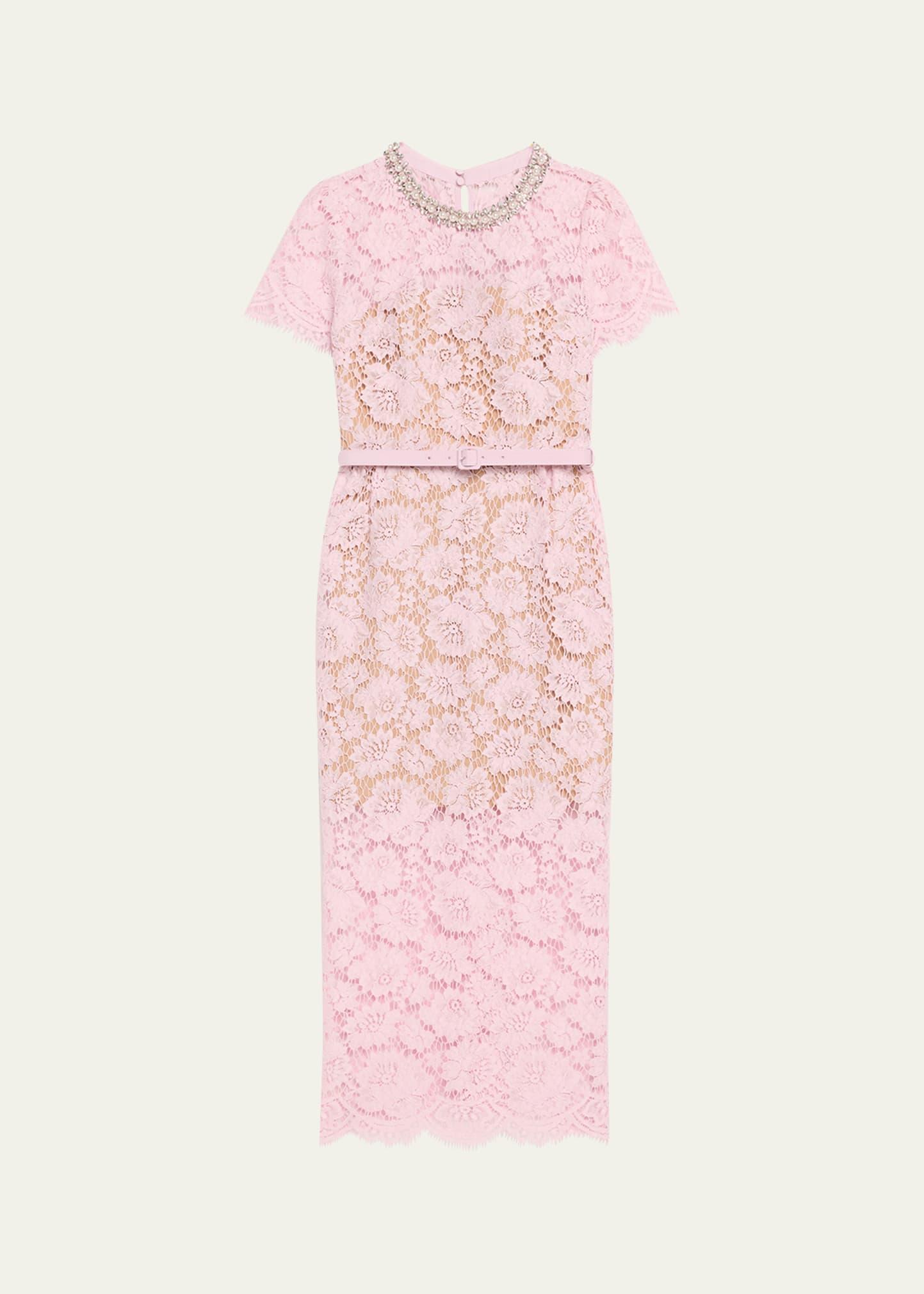 fine lace midi dress