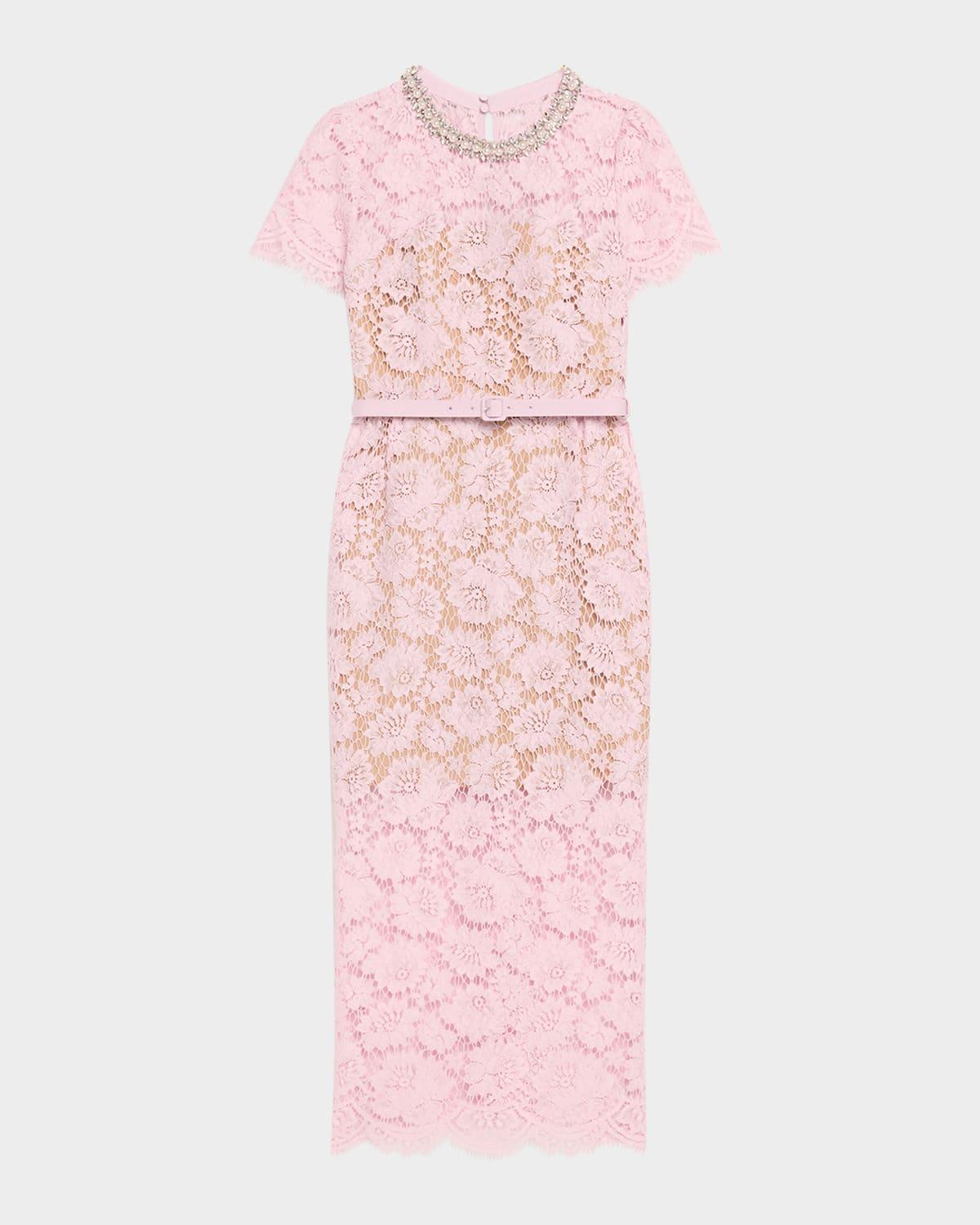 fine lace midi dress