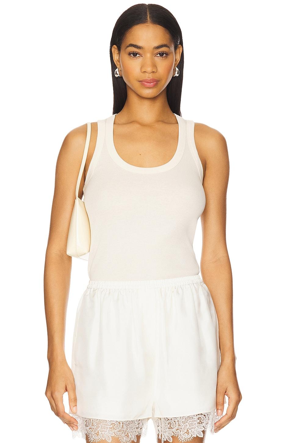 fine rib scoop neck top