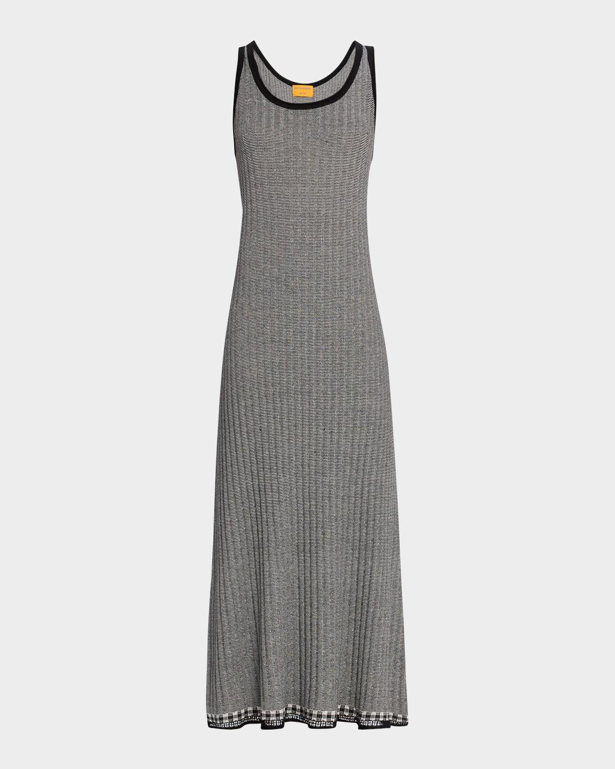 fine stripe maxi dress