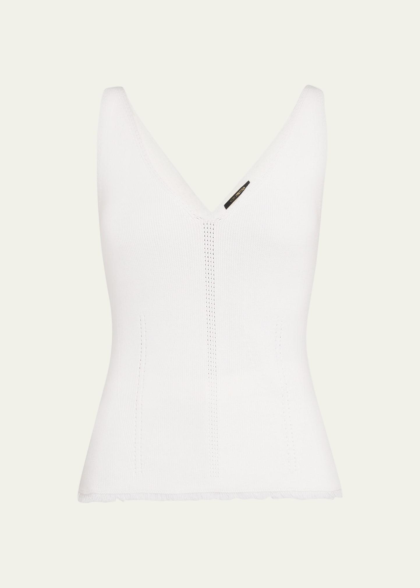 finley pointelle rib knit cotton tank