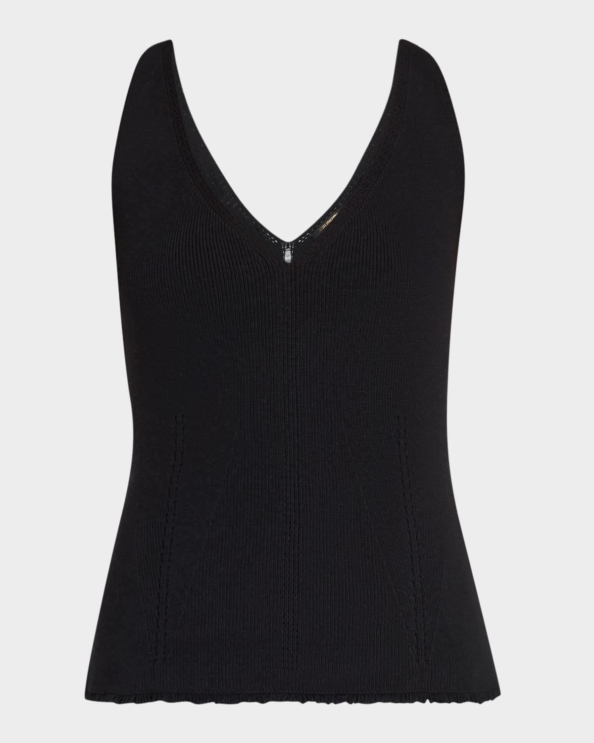 finley pointelle rib knit cotton tank