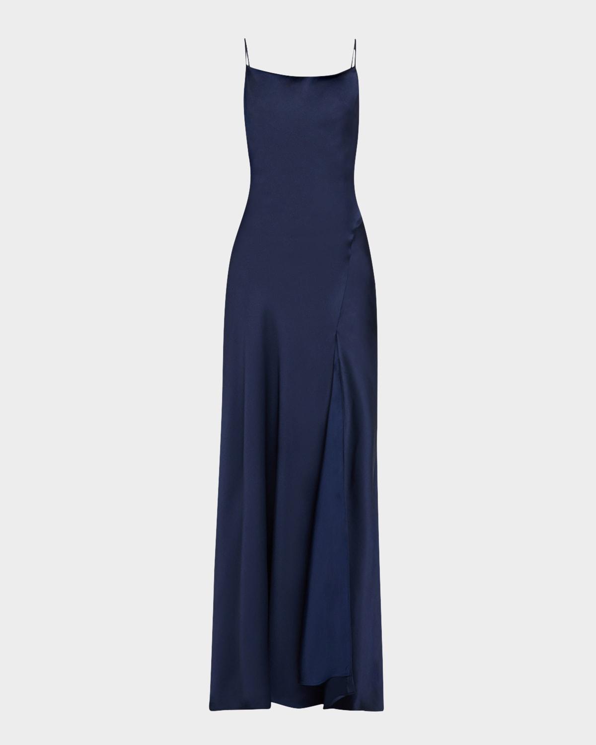 finley sleeveless cowl-neck gown