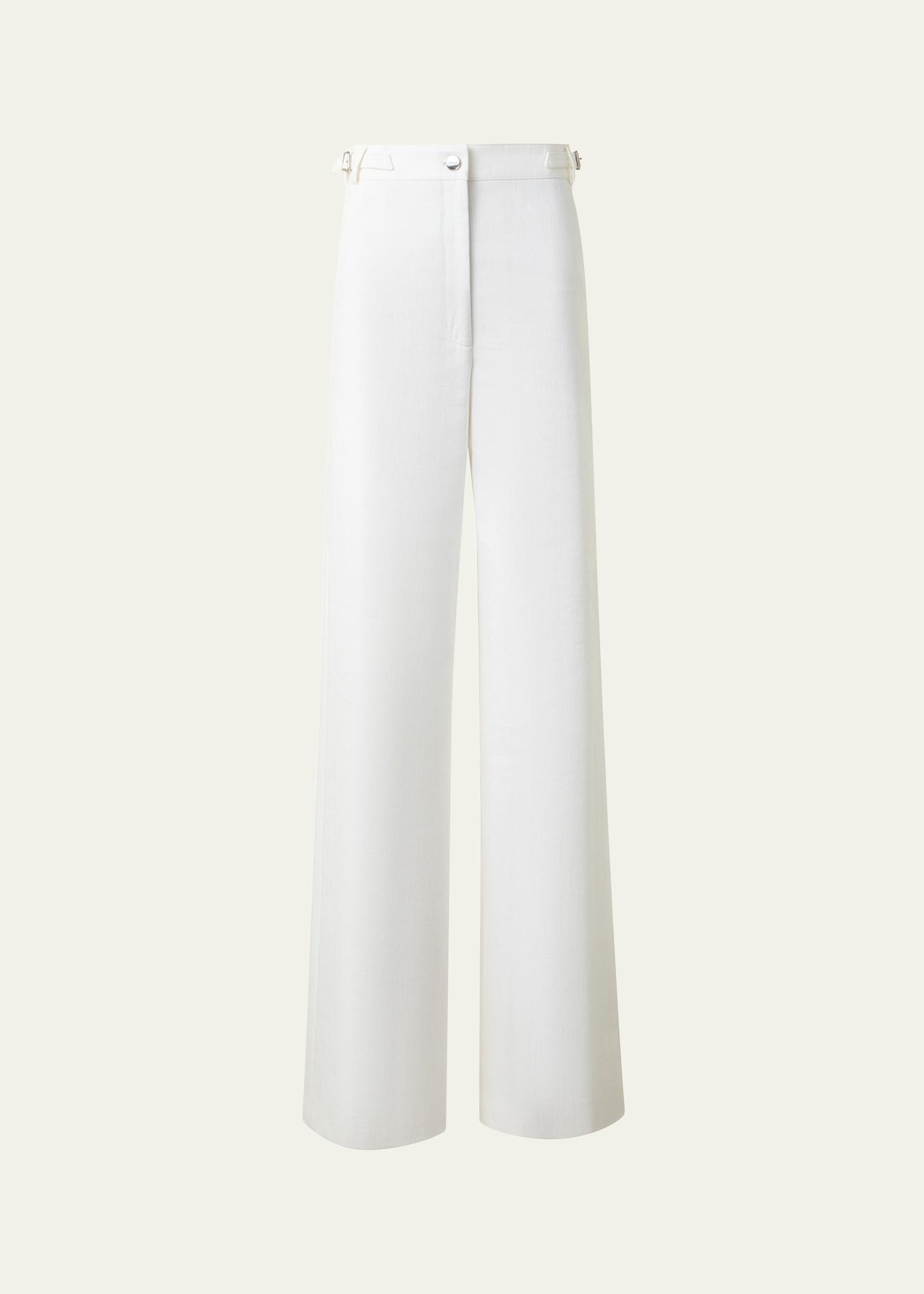 finnian wide leg cotton stretch denim pants