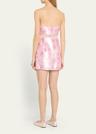 finta sequined lace-trim mini dress