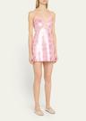 finta sequined lace-trim mini dress