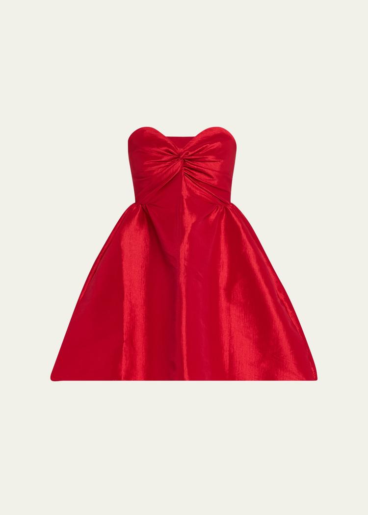 fiona strapless twist-front mini dress