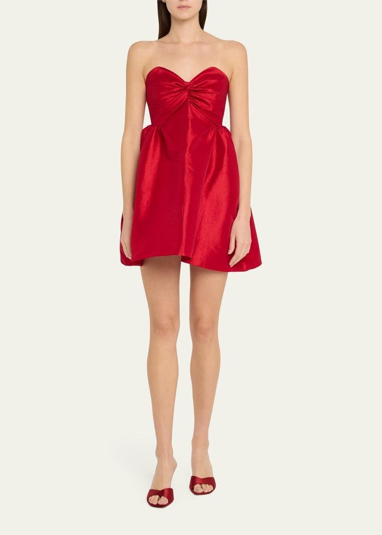 fiona strapless twist-front mini dress