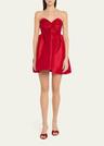 fiona strapless twist-front mini dress