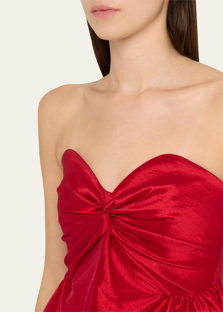 fiona strapless twist-front mini dress