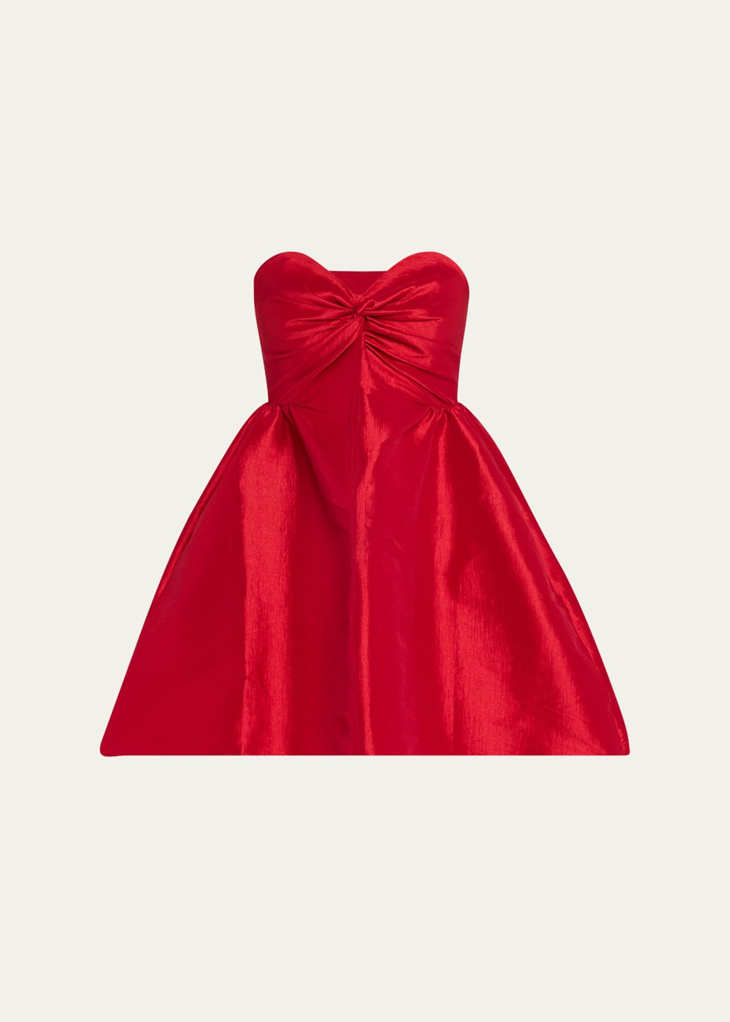 fiona strapless twist-front mini dress