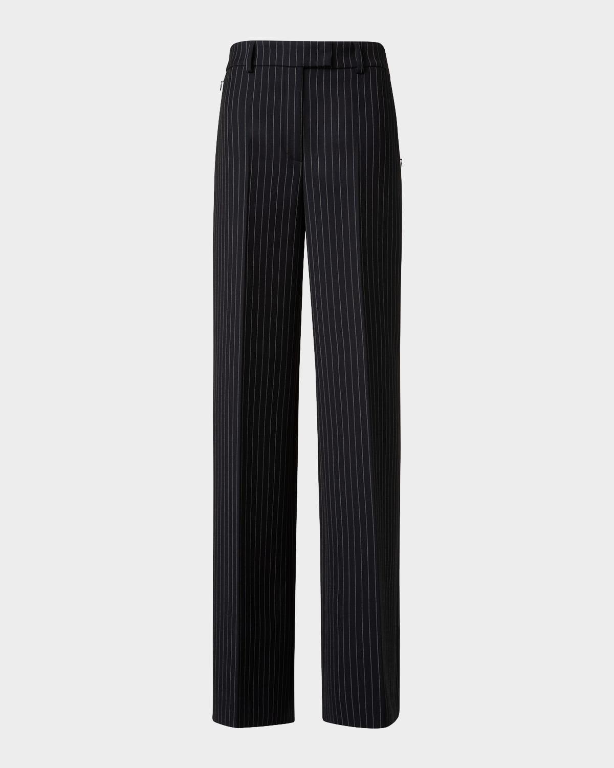 fior high-rise pinstripe wide-leg pants