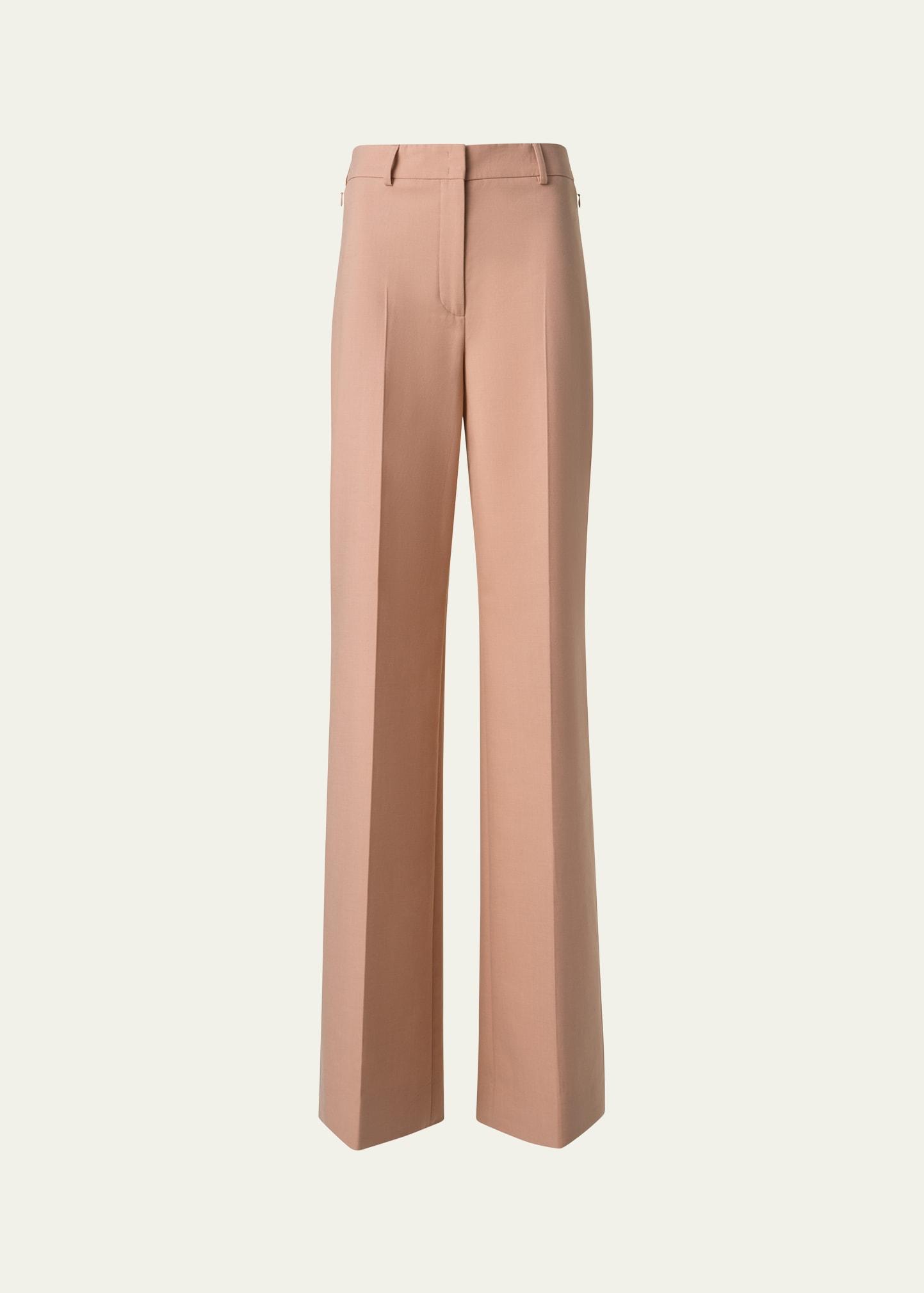 fior wool crepe double-face wide leg pants