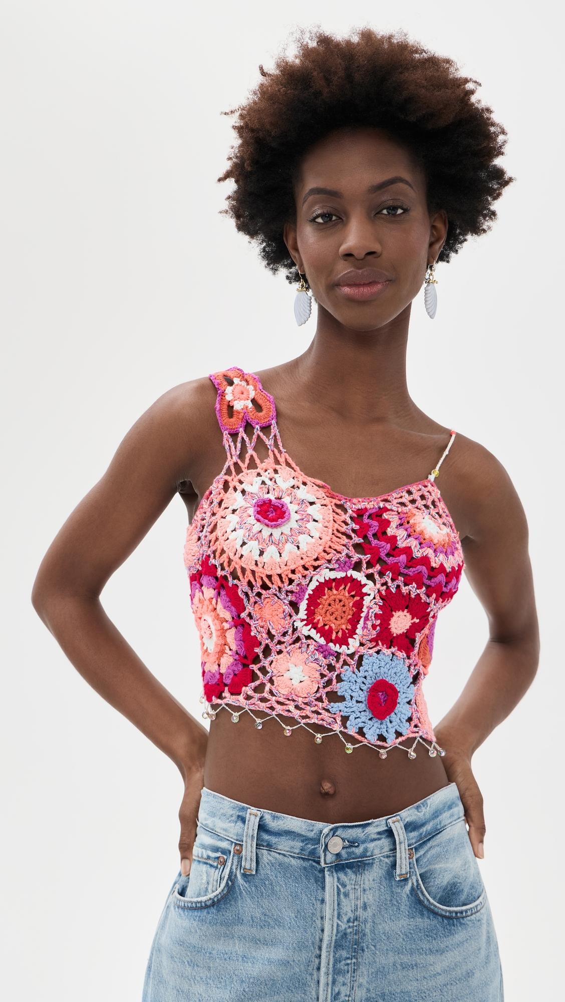 fiorella crochet tank
