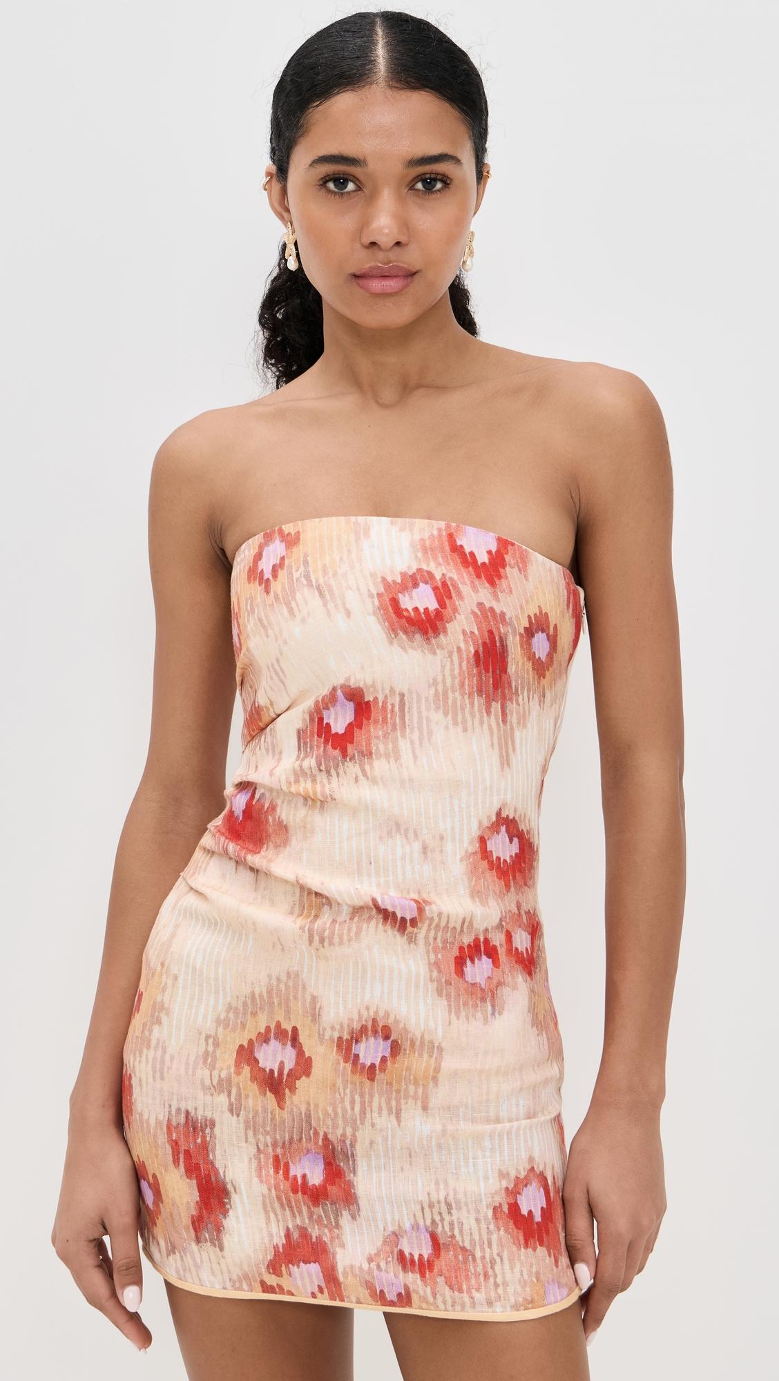 fiorella strapless mini dress