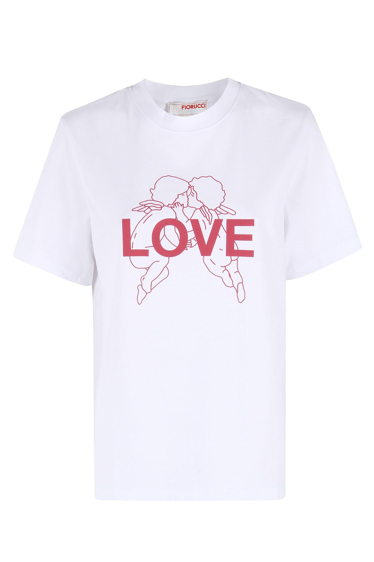fiorucci kissinng angeles love print regular tshirt