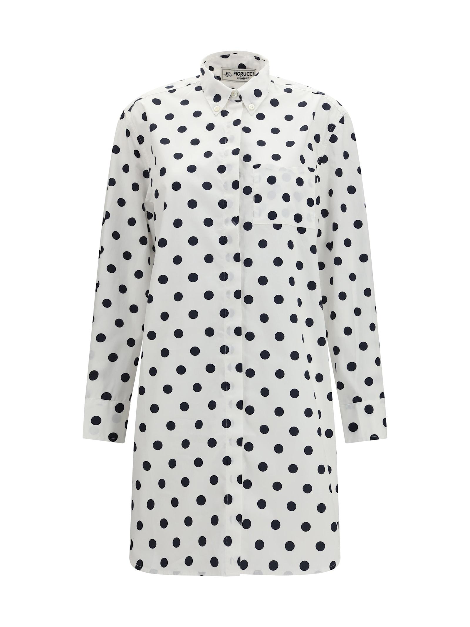 fiorucci polka-dot midi shirt dress