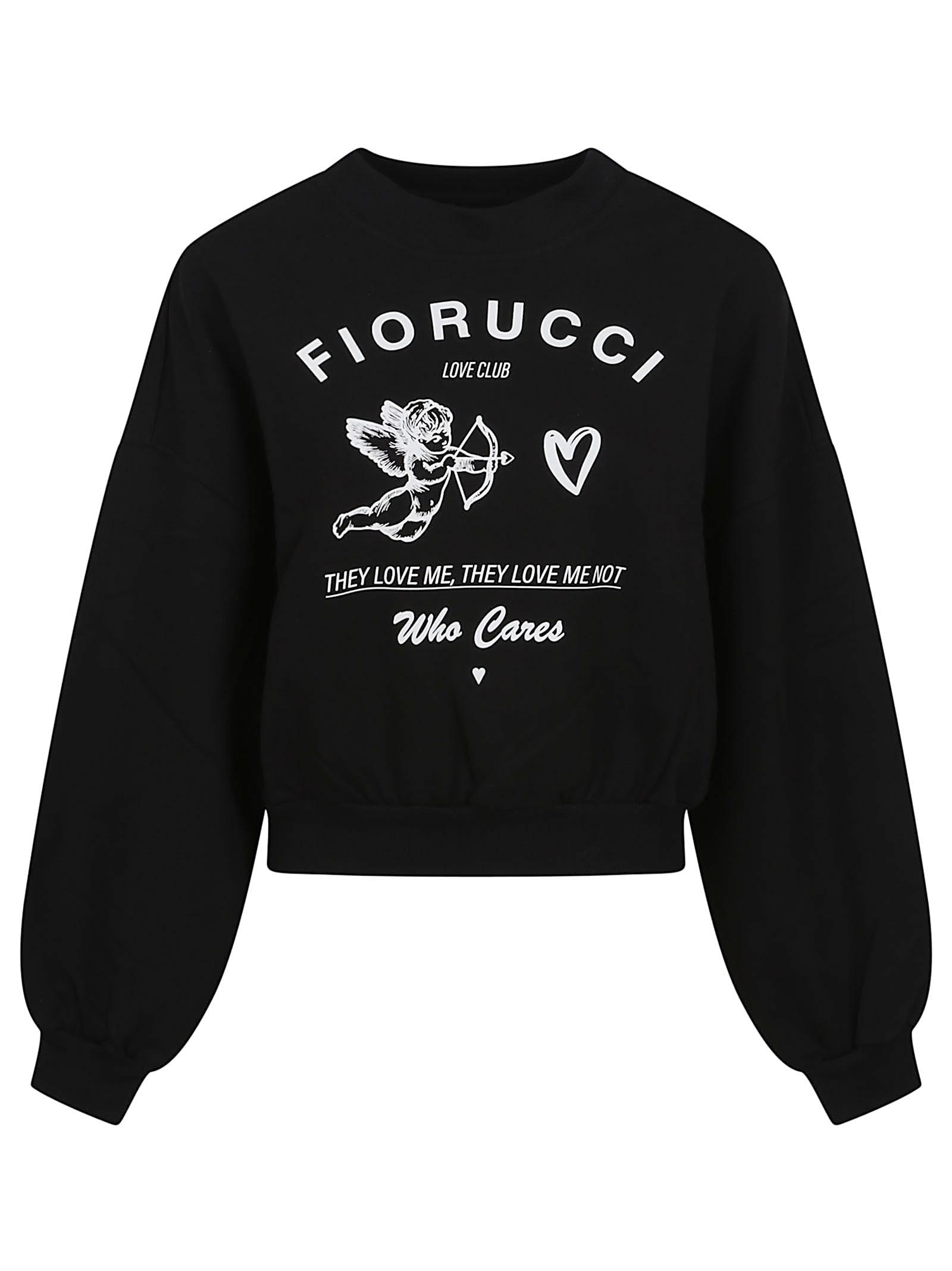 fiorucci print cropped sweatshirt