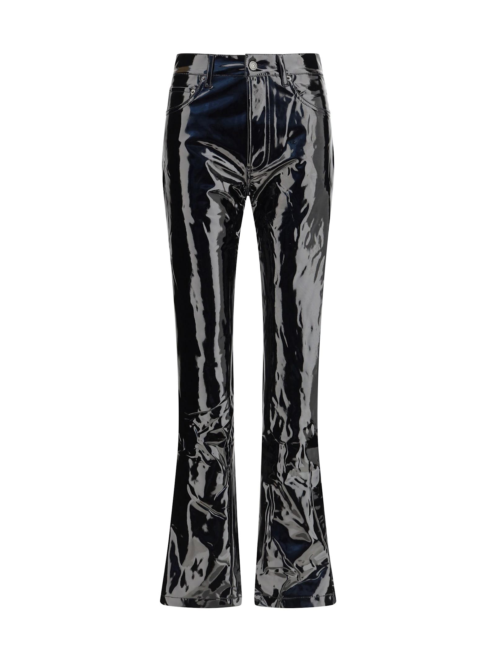 fiorucci straight fit vinyl trousers