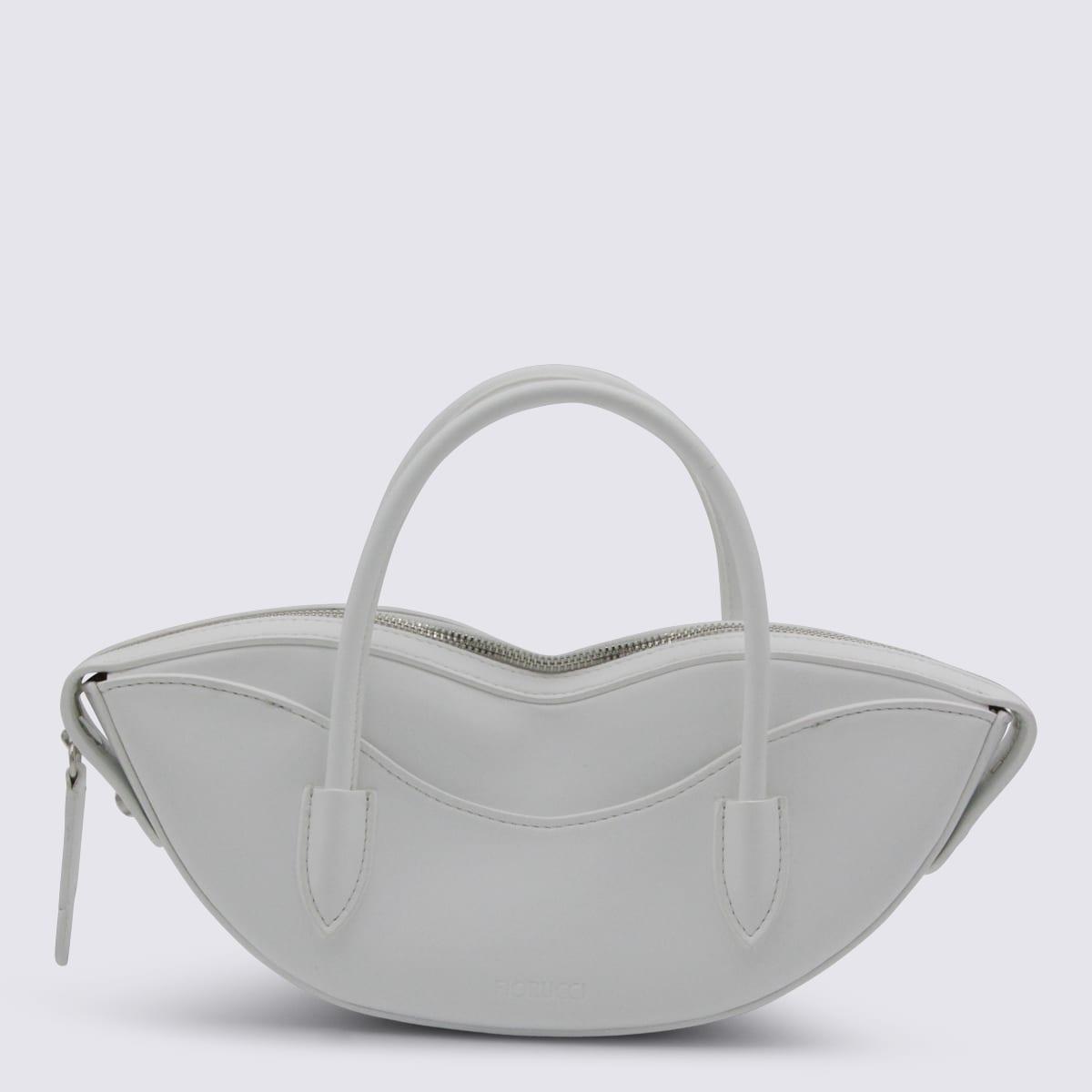 fiorucci white leather top handle bag