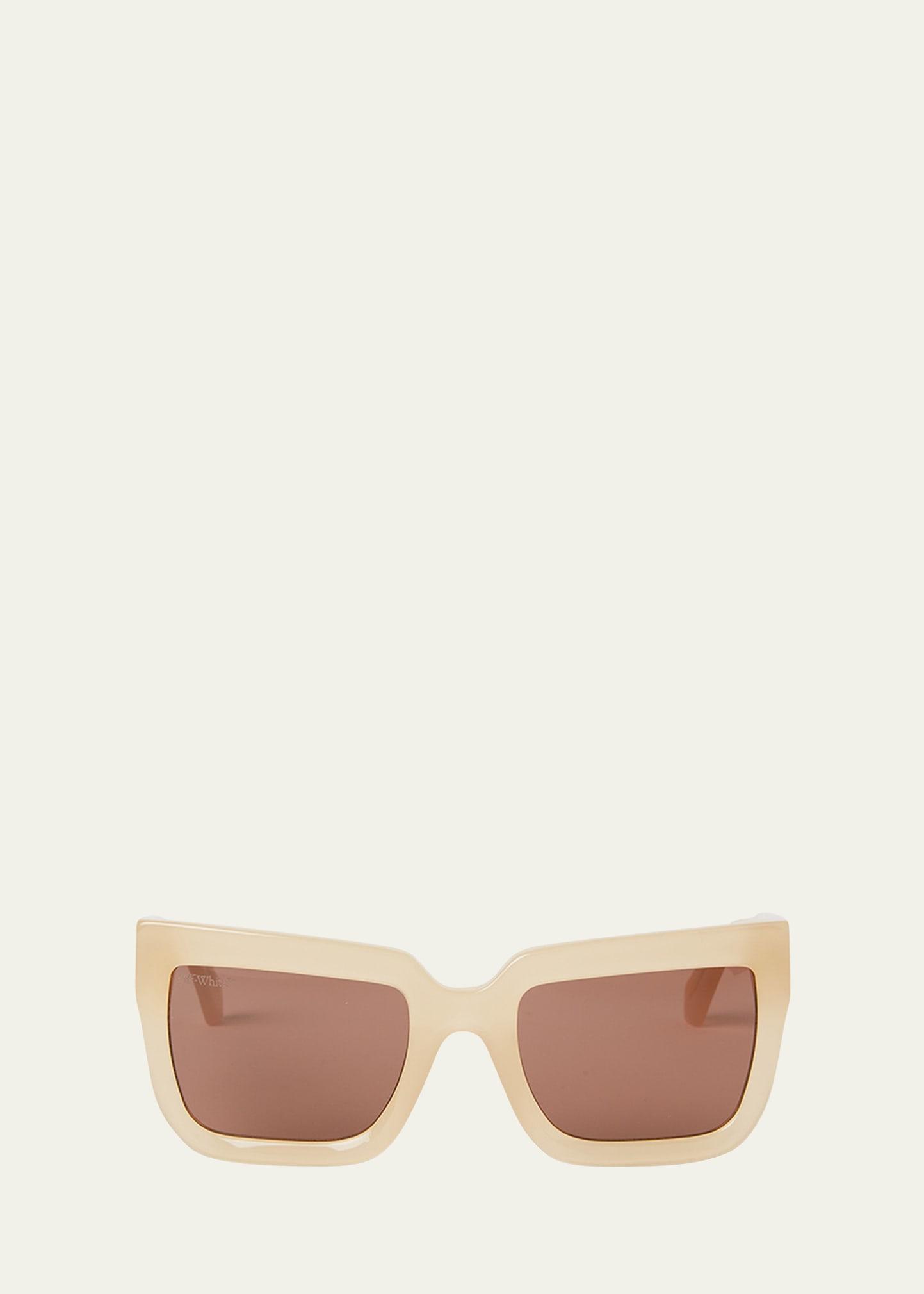 firenze logo acetate butterfly sunglasses