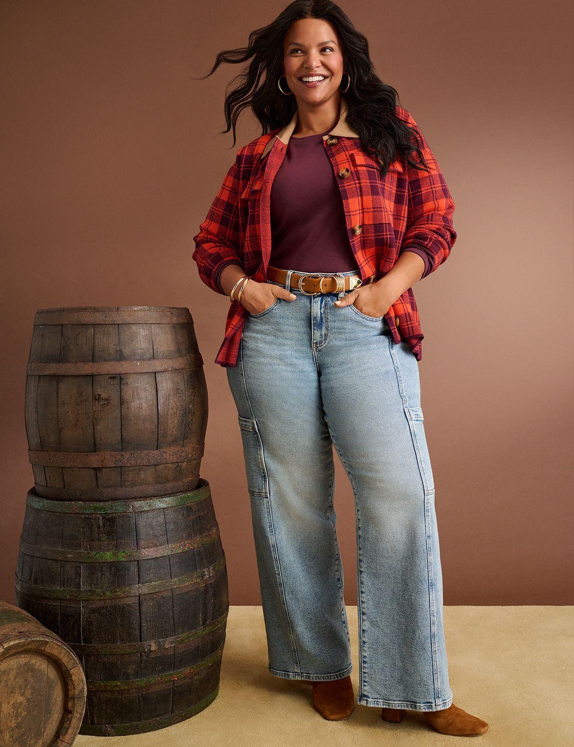 fireside plaid button-front cardigan