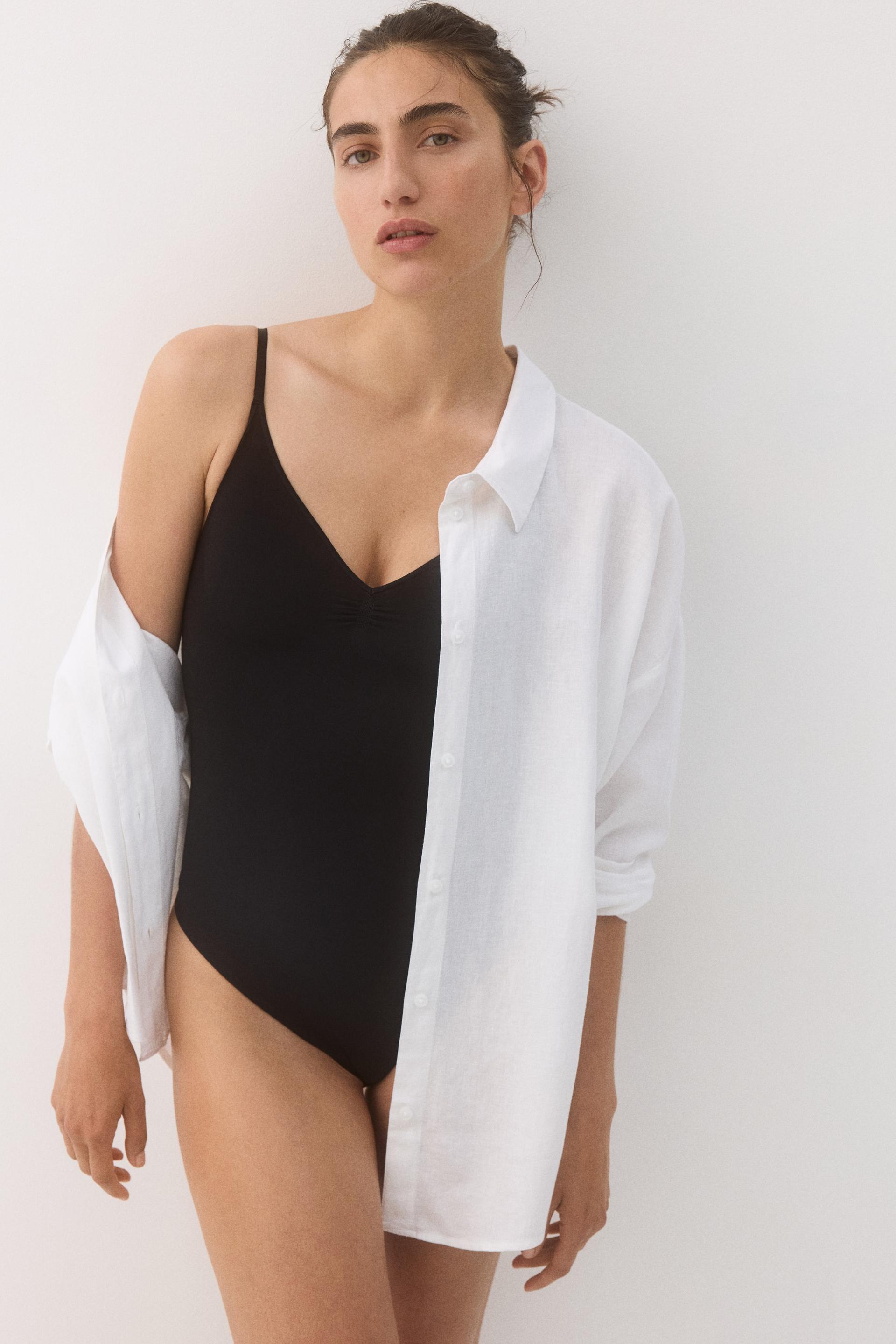 firm shape sculpting thong bodysuit