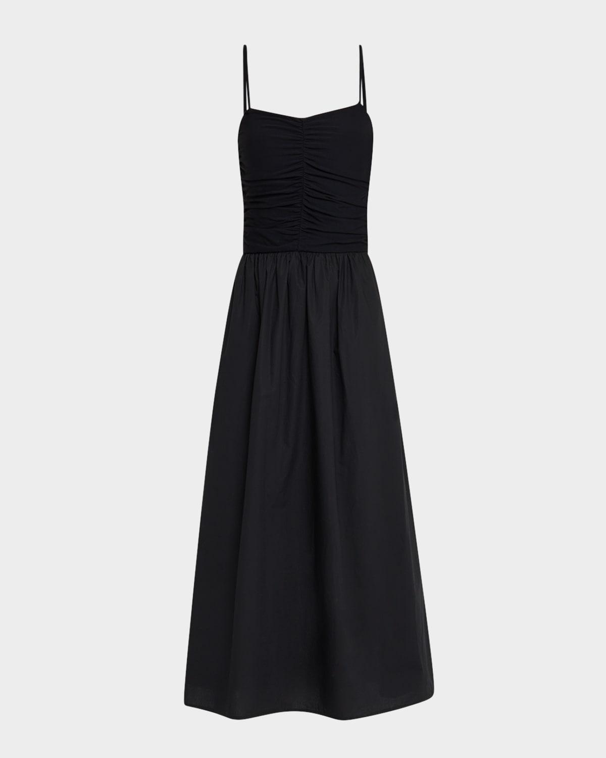 fisher ruched midi dress
