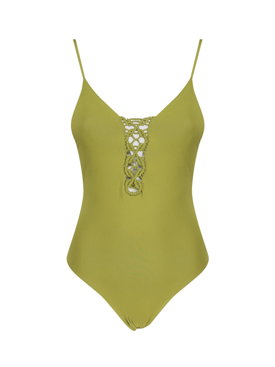 fisico - cristina ferrari one-piece swimsuit with braiding