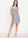 fit & flare crepe mini dress