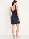 fit & flare crepe mini dress