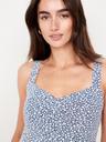 fit & flare crepe mini dress