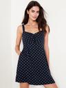 fit & flare crepe mini dress