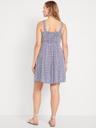 fit & flare crepe mini dress