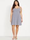 fit & flare crepe mini dress