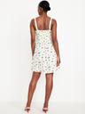 fit & flare crepe mini dress