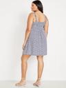 fit & flare crepe mini dress