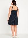fit & flare crepe mini dress