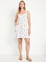 fit & flare crepe mini dress