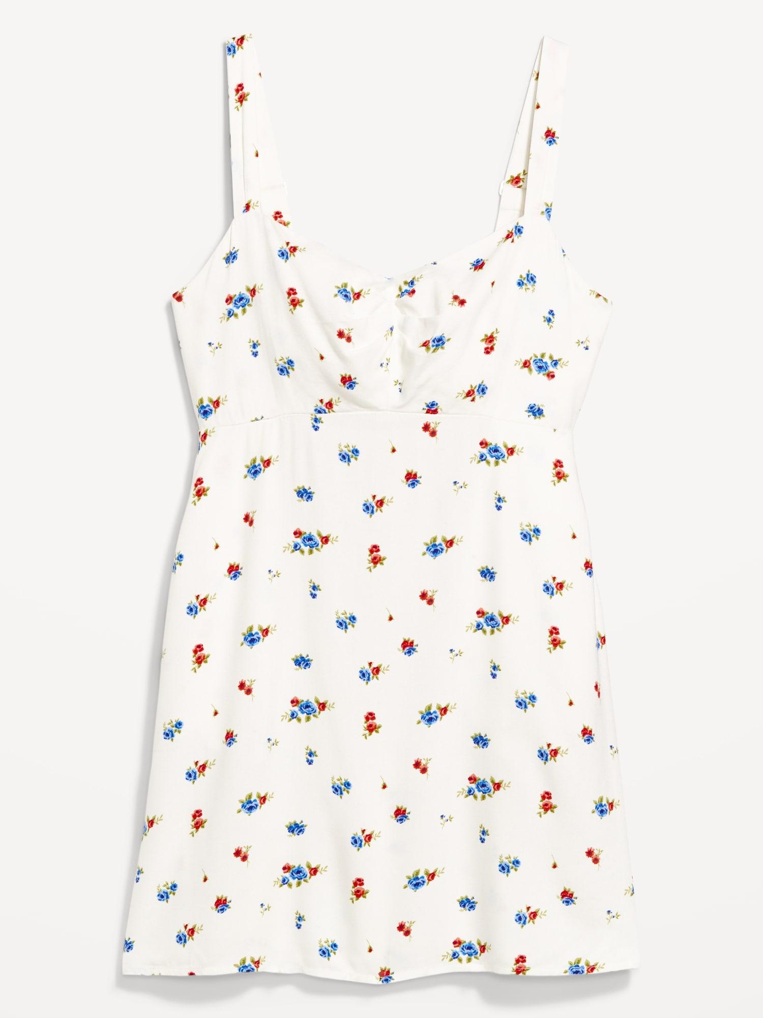 fit & flare crepe mini dress