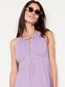 fit & flare crinkle gauze maxi dress