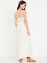 fit & flare crochet-bodice maxi dress