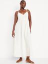 fit & flare crochet-bodice maxi dress