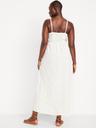 fit & flare crochet-bodice maxi dress