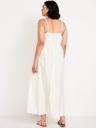 fit & flare crochet-bodice maxi dress