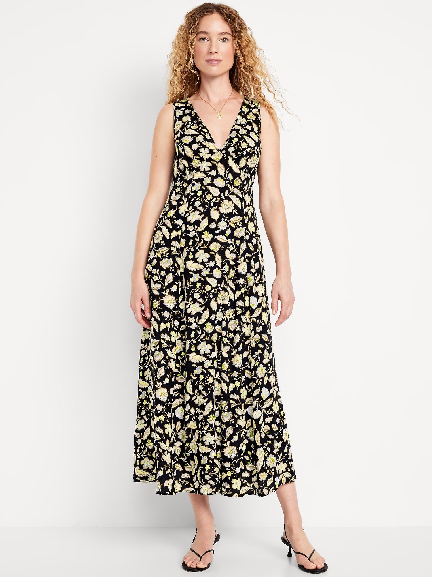 fit & flare floral maxi dress