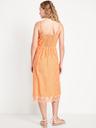 fit & flare linen-blend midi dress