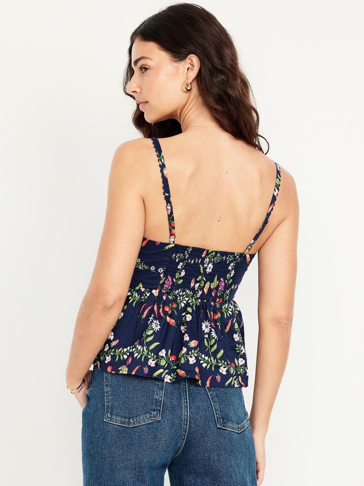 fit & flare seersucker peplum top