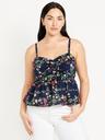 fit & flare seersucker peplum top