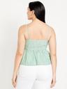 fit & flare seersucker peplum top